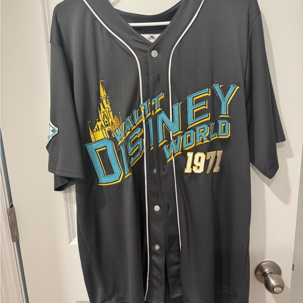 Gray Walt Disney World 1971 Baseball Jersey